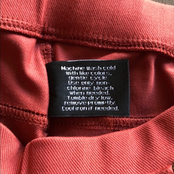 🆕🧡Burnt Orange Denim Jeggings Leggings LILDY S/M - Picture 4 of 9